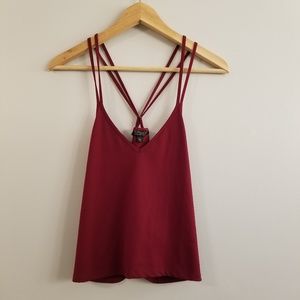 TOPSHOP V double strap camisole